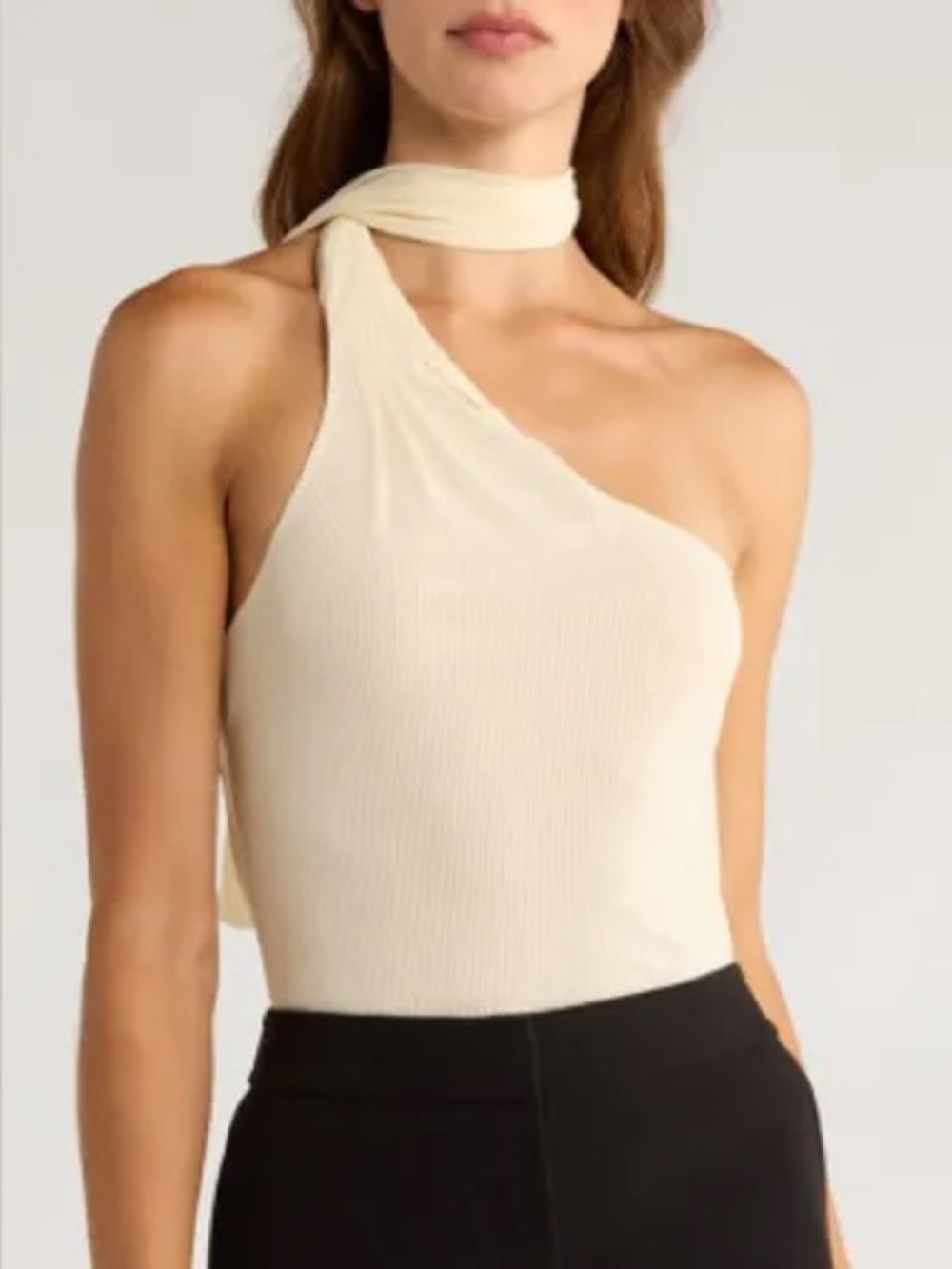 Reformation Sophie Knit Scarf One Shoulder Top